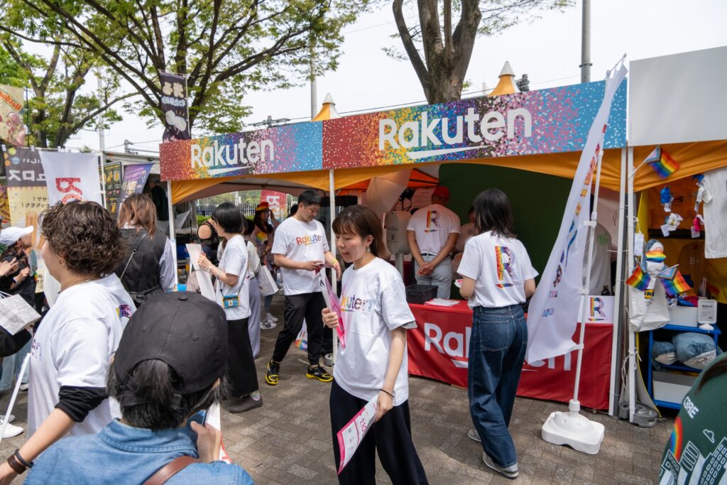 東京レインボープライド2024に楽天が出展したときの様子